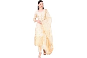 ladyline Damen Partywear Brokat-Seide Salwar Kameez mit Seidenweberei Dupatta