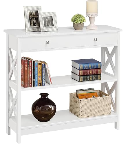 LIGUORO SHOP Mensola In Stile Barocco Veneziano Console Finto Vintage Shabby Chic cm 38,5 x 20 x 15,5 (Bianco/Oro