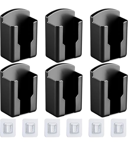 Supporto Per Telecomando Maclean MC755 - Magnetico E Con Nastro Adesivo, Nero