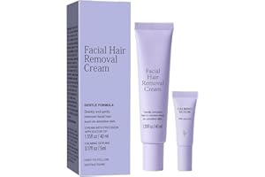 ANGEL SILK Facial Hair Removal Cream for Women, Ladies Body and Face Hair Remover Cream for Sensitive Skin, Upper Lip, Chin & Cheeks + Calming Serum, 8-Minute Fast Acting Gentle Painless Depilatory Creams kit