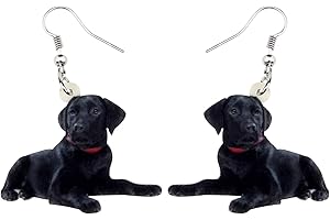 DUOWEI Acrylic Cute Labrador Dog Earrings Pet Dog Drop Dangle Jewelry for Women Teen Girls Birthday Gifts