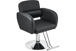 CO-Z Poltrona da Parrucchiere Sedia da Barbiere Professionale con Girevole a 360° Altezza Regolabile 15 cm Poltrona da Parrucchiere Idraulica Capacità di 250 kg per Barbieri e Salone di Bellezza