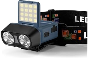 Ccaldu Outdoor Sensor Headlamp JJM-868,Lampada Frontale LED USB Ricaricabile, 5 Modalità di Luce, IPX6 Impermeabile,Torcia da Testa 1500 Lumen per Campeggio,[Classe di efficienza energetica A+++]