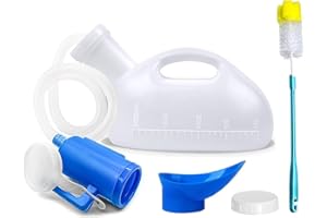 Daletu Pappagallo Urina Uomo, 2000 ml orinatoio per uomini donne portatile a prova di fuoriuscita di plastica riutilizzabile bottiglia di urina grande con tappo a vite (Bianco)