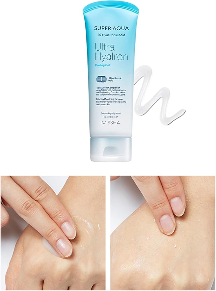 MISSHA Hyalüronik Asit İçeren Pürüzsüz Görünüm Veren Peeling 100ml Super Aqua Ultra Hyalron Peeling Gel