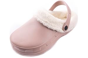 R-ISLAND Clog Classic, sabots d'hiver pour femme, avec doublure chaude, imperméable, avec semelle antidérapante, confortable, pour maison, chambre, salon.