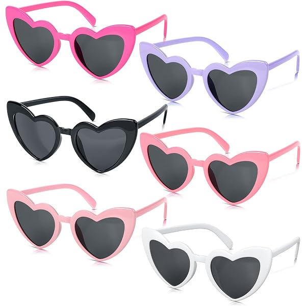 Lunettes De Fête En Forme De Cœur - Lot De 12 Paires - Multicolores Pour Déguisement