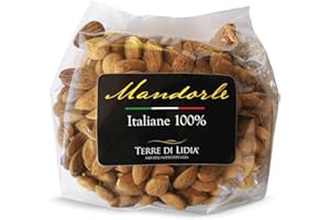 TERRE DI LIDIA SAPORI E SAPERI DI PUGLIA Terre di Lidia - Mandorle dolci grezze sgusciate (1 Confezione da 500g) - Ricche di fibre, vitamine e proteine e sali minerali - Produzione 100% italiana: Puglia