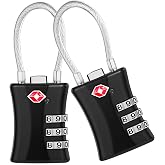 Blendura TSA Travel Suitcase Lock 2 Pieces | 3 Digit Combination Suitcase Lock for Luggage, Backpack, Locker, Gym, Airplane