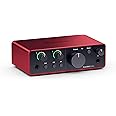 Focusrite Scarlett Interfejs audio USB Solo 4. generacji dla gitarzystów, wokalistów lub producentów – wysoka precyzja, study