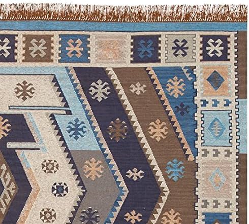 Persian FRESH Gianna Indigo Recycled Yarn Kilim Indoor/Outdoor Flat Weave Rug (8x10)