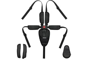 dcas Universal Silla Paseo Arnés Silla Coche, Correa Seguridad Cochecito Bebé, Silla Alta Arnés Silla Bebé, Arnés Ajustable De 5 Puntos Para Niños, Arnés Silla Bebé Con Hombreras (Negro)