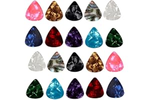 LIUJZZJ 40 Stück Mischfarbige 0,46 mm Gitarrenplektren Zelluloid Plektren Pick Plektrum mit der Metallbox