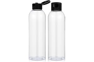 Ptwola 6 Stück Reiseflaschen 200 ml Leere Spender Plastikflasche Nachfüllbar Lotionbehälter mit Flip Cap Reisegröße Behälter für Shampoo, Spülung, Lotion, Cremes