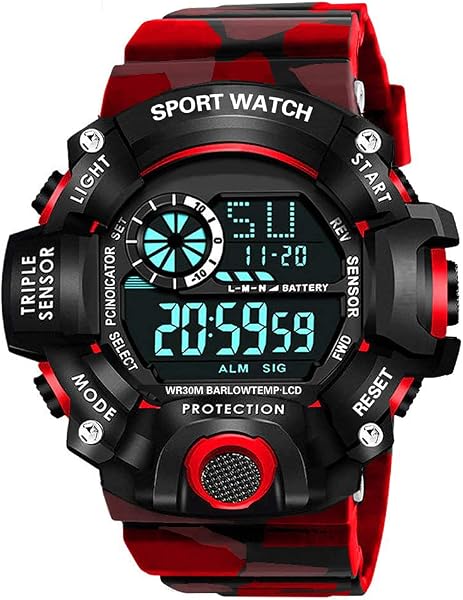 Acnos® Premium Brand - A Digital Watch Shockproof Multi-Functional Automatic 5 Color Army Strap Waterproof Digital Sports Watch for Men's Kids Watch for Boys Wa