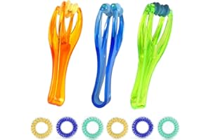 WENXIAW 6 Pcs Anneau De Massage Et 3 Pcs Massage Doigt Rouleaux, Masseur De Doigt Et De Main Pour Le Canal Carpien, Les Picots, Les Raideurs Et La Fatigue pour Favoriser la Circulation Sanguine Le Métabolisme