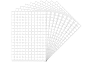 YIKIADA Białe okrągłe naklejki punktowe, 10 mm, samoprzylepne, wodoodporne, samoprzylepne kropki, naklejki, małe etykiety z kodami kolorystycznymi, 2040 sztuk