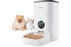 Balimo Duke 4L Distributore Automatico di Cibo per Gatti per Cani,Con Timer Programmabile, Display LCD e Registrazione Vocale, Fino a 4 Pasti al Giorno