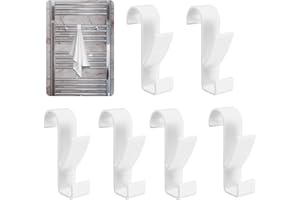 VMINOG Hacken für Heizkörper Bad 6 Stück Badezimmer Handtuch haken Haken für Rundheizkörper Handtuchhaken ABS Haken Heizung Badheizkörper für alle Standard Heizkörper（Weiß）