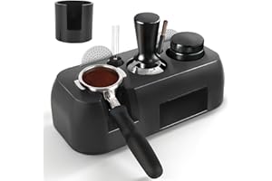 STRIXORN Tamper Station Universal para Barista 51-58mm,Universal Kit Cafe Barista Prensador de Cafe Station,Soporte de Apisonamiento de Espresso, Ajustable Tamping Soporte para Guardar el Tamper de Espresso