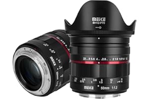 MEKE 50 mm F1.2 große Blende, manueller Fokus, Vollformatobjektiv, kompatibel mit Canon EF-Mount-Kameras