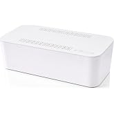 edihome, Cable Organizer Box for Desk and TV, Box for Hiding and Storing Power Strips, Router and Cables, Organizer with Vent