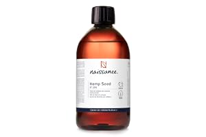 Naissance Hampfröolja (nr. 206) 450ml - Naturlig, Kallpressad, Vegan och Raffinerad - Fuktkräm för Hud, Ansikte, Skägg, Naglar, Hår, Kropp och Hårbotten