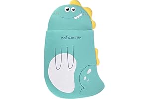 Bebamour - Sacco a pelo per neonati di 0-18 mesi, carino, unisex, sacco per la nanna (a forma di dinosauro blu, 50-85 cm)