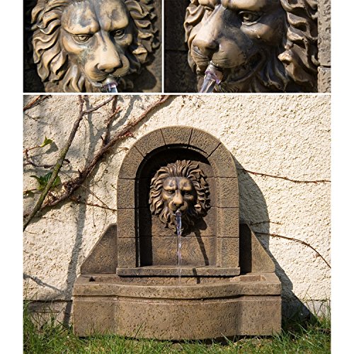 STILISTA® Gartenbrunnen Modell „LEON“ mit Löwenkopf, 50 x 54 x 29 cm, inkl. Pumpe - 5