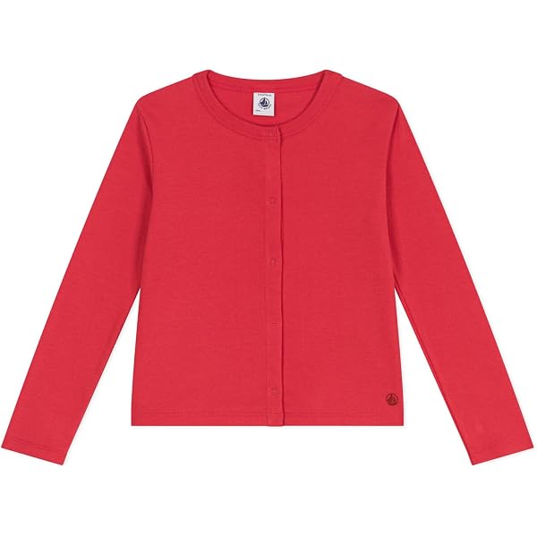 Cardigan Fille Manches Longues Petit Bateau - Matière Tubique Douce Et Chaude - Col Rond, Boutons Pression - Taille Enfant