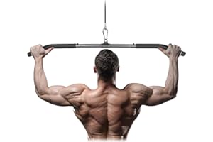 HOMWIZ Barre Tirage Musculation, Détachable Barre Tirage Longue Barre Tirage Dos Musculation Barre Tirage pour Biceps Triceps Barre de Traction avec Articulation Pivotante