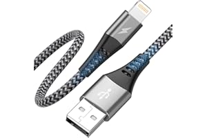 KEMPOW Cavo iPhone 2 Metri, [Certificato Apple MFi] Cavo Lightning 2M Nylon Cavo Caricatore iPhone Cavetto Cavo Ricarica iPhone Filo Caricabatterie Cavo USB per iPhone 14/13/12/11/XR/XS/X/8/7/6s Plus/5,iPad