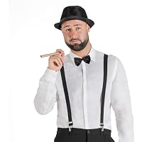 Gangster Baffi Adulti 1920s Nero da Uomo Accessorio Vestito Gangster Baffi Adulti 1920s Nero da Uomo Accessorio Vestito