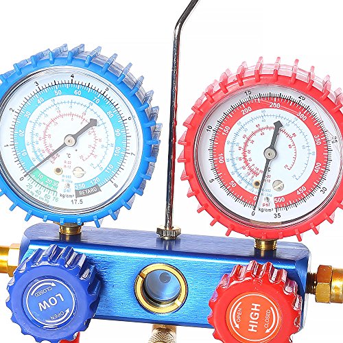 2-Wege Monteurhilfe Klimaanlage R134a R22 R12 R502 Gauge Set + Koffer Manometer - 4