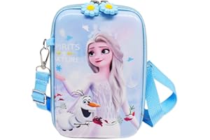 Babioms Kinderhandtasche, Cartoon Schulter-Tasche, Eiskönigin Kinder Umhängetasche, für Mädchen zum Ausgehen oder Reisen （18 * 13 * 5cm）