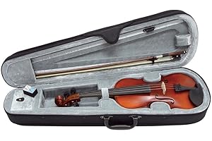 GEWA STRINGS PURE GEWA Violino Set EW in Ebano 1/16 Pronto per Giocare con Mentoniera, Cordiera con Tiracantini, Archetto, Colofonia, Astuccio con Tracolla