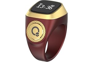 Aeutwekm Smart Tasbih Tally Counter per i musulmani Zikr Digital Tasbeeh 5 Tempo di preghiera 18/20mm Promemoria vibrazione blu-tooth impermeabile tasbeeh contatore zikr