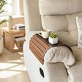 MASON HOME Elm Sofa Armrest Tray - Brown Full Grain Bamboo Wood with Anti Slip Pad | Dining Tray | Home & Office Décor | Furn