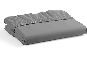 ML MASSARI LIMITED Fitted bed Sheet 40CM Extra Deep Charcoal Single Bed Size Hotel Quality Poly Cotton (Charcoal, Single 40CM)