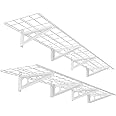 FLEXIMOUNTS 1' x 6' White 2-Pack 1x6ft 12-inch-by-72-inch Wall Shelf Garage Storage Rack, 1x6 ft, 2 Count