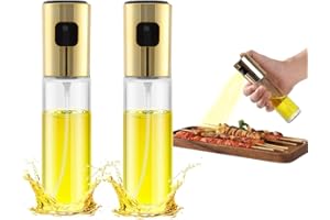 Minsezhi Vaporisateur huile d'olive,Pulvérisateur d'Huile Olive Vinaigre,100 ml Bouteille Huile Olive,pour barbecue,faire de la salade,cuire au four,rôtir,griller,frire(2 Pièces)