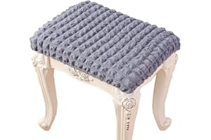 AQIGR 2/4 Pack Elastic Rectangle Bar Stool Covers Stretch Vanity Stool Cover Jacquard Chair Seat Slipcovers Counter Stool Cover Saddle Seat Covers Washable for Wooden Metal Bench