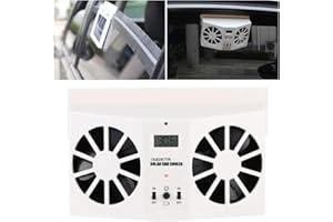 Leapiture Ventilateur solaire pour fenêtre arrière de voiture - Purificateur d'air portable - Ventilateur d'échappement