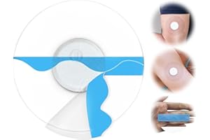 QAZANTEIAR 55pcs parches sensor freestyle libre 3, A prueba de sudor/Protección total//Hipoalergénico Transparente/Impermeable/14 días de adherencia（Raya de cesta）