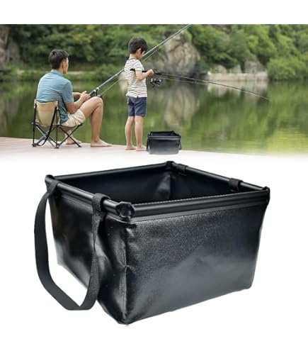 Secchio Pieghevole 20L Per Campeggio - Azzurro, Impermeabile E Multiuso Per Esterni - Foto 13