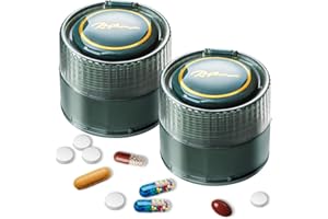 BEKASA Pill Crusher for Tablets with 4 Deposit Compartments, Tablet Crusher for Large Tablets Tablet Mortar Rotating Tablets, Chopper, Mortar, Small, Portable Tablet Divider for Large and Small Tablets (2)