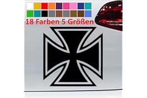 GENERIC Eisernes Kreuz Aufkleber Orden Golf GTI Auto Sticker JDM VW 18 Farben 5 Größen