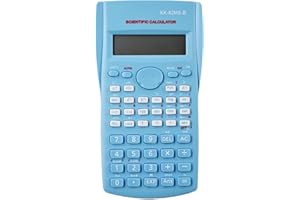 DAKEXIONG KK-82MS-D Calculadora Científica Portátil,Calculadora Funcional Científica de Ingeniería,con 240 Funciones y Pantalla de Dos líneas,para Estudiantes,Maestros,Oficina de Negocios,Casa (Azul)
