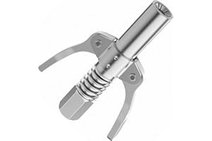 Offfay Grease Gun Coupler, Quick Release Grease Coupler, Double Handle Gear Oil Nozzle, Fits All Standard Automotive Grease Guns, Compatible with All Grease Guns (Coupler Only)