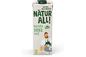 IPARLAT NATUR ALL | Barista Soya Drink 1L - Silky Foam & Barista Quality for Coffee, With Calcium and Vitamins, Whole Bean, 100% Plant-Based, Dairy Free, Eco-Friendly Packaging (6 Pack)